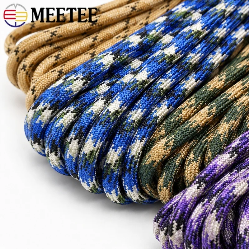 20/40/50m 5mm 7 Core Strand Paracord Rope Polyester Outdoor Cord for Tent Camping Bag Climbing Bracelet Lanyard Craft Projects