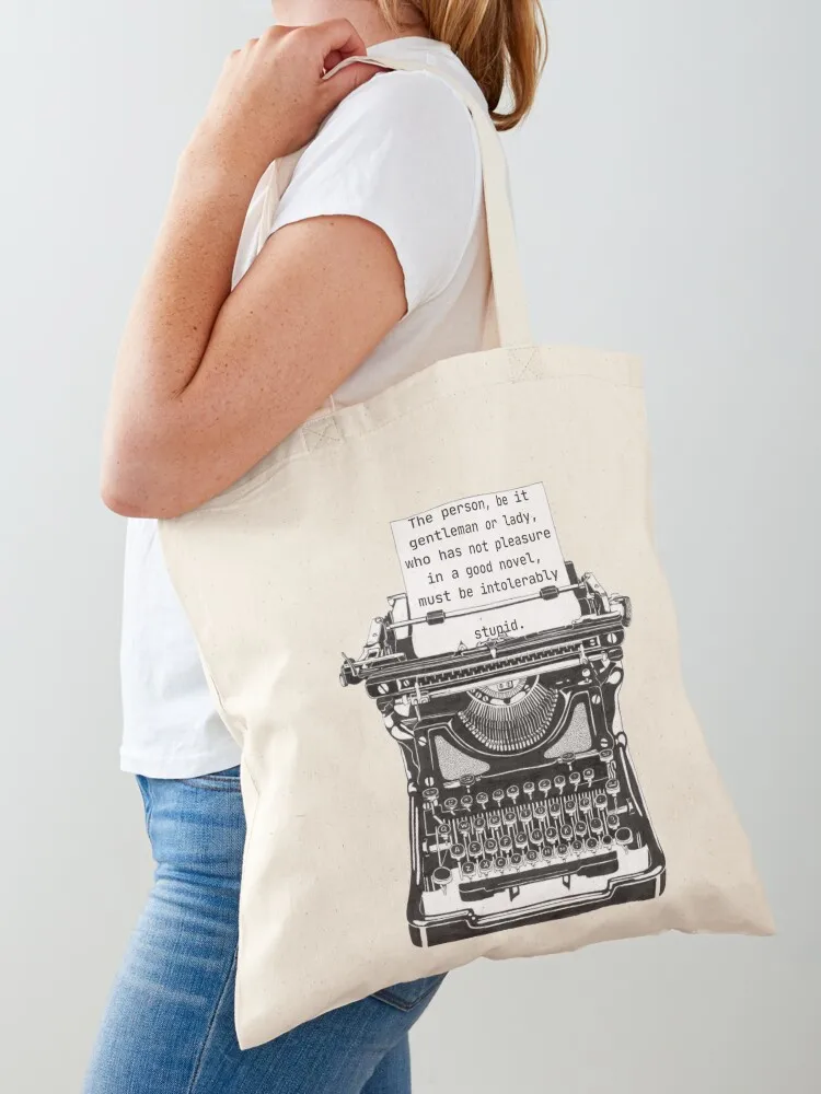 

Jane Austen Quote Tote Bag Eco bag tote bags men Portable shopping bag canvas tote