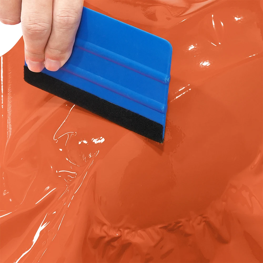 Bright Orange Glossy Car Film Covering Vinyl Wrap Stickers Bubble Free Car Sticker Car Accessories Exterior Interior Decoration