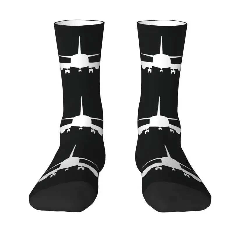 Kawaii Awesome Airplane Socks Men Women Warm 3D Print Aviation Plane Pilot Gift Football Sports Socks