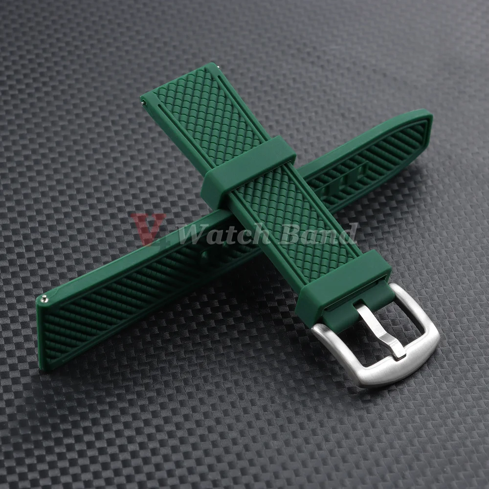 Neues Design 20mm 22mm Gummi-Silikon-Armband für Seiko Uhrenband Herren Damen Sport Wasserdichtes Taucher-Gummi-Armband Zubehör – Detail 10