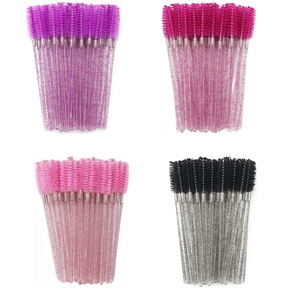 100Pcs Wimpern Pinsel Make-Up Pinsel Einweg Mascara Wands Augenbraue Applikator Spooler Für Wimpern Kosmetische Verlängerung Werkzeug