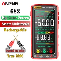 Multimeter Rechargeable ANENG 682 VA Reverse Display Ammeter Voltmeter Buzzer Capacitor Tester Ohm Temperature Measuring Tools
