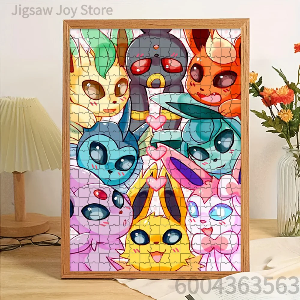 

Paper Jigsaw Puzzle Cute Eeveelutions Heart Scene Artwork Brain Teaser