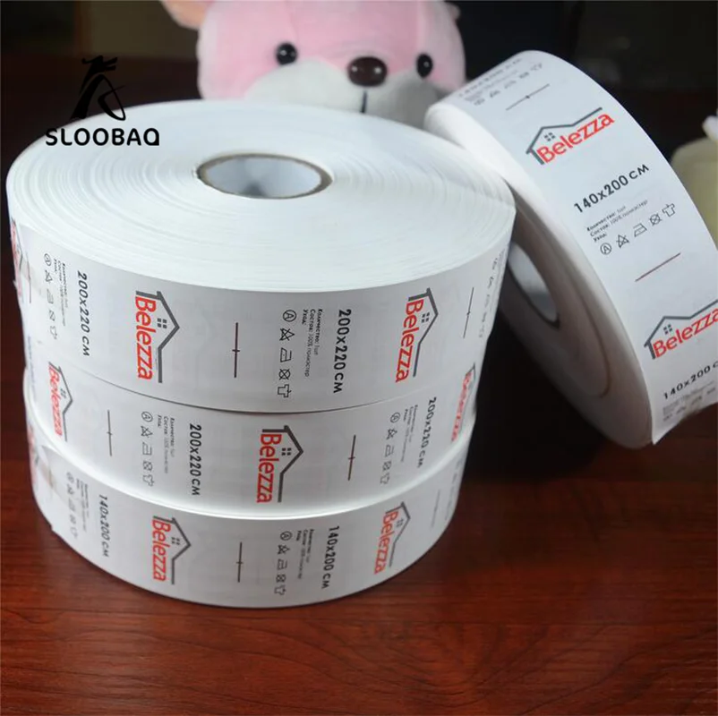 

The White Ribbon Label Washable Durable Care Label Hard-wearing Color Fast Size And Color Can Be Customized Wholesale