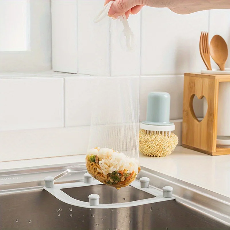 Triangle Sink Drainage Rack Sink Leftovers Filter Hanging Net Basket Vegetable Water Filter Bag Soup Separation Anti-blocking