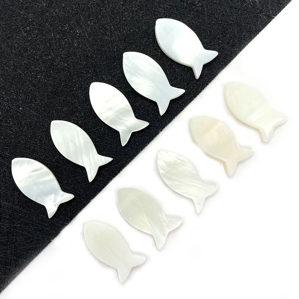 Natural Freshwater Shell Small Fish Shape Beads 9x17mm Mother Of Pearl Bead Charm Jewelry Making DIY Necklace Bracelet Accessory