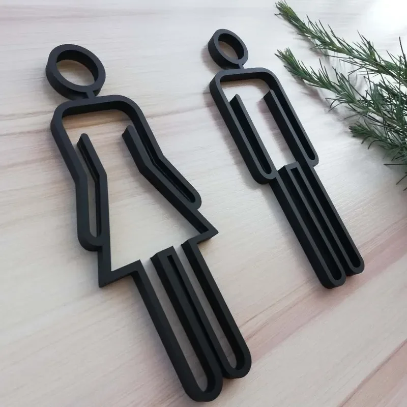 

Toilet Sign Identification Acrylic Word Toilet Sign Toilet Door Guide Plate