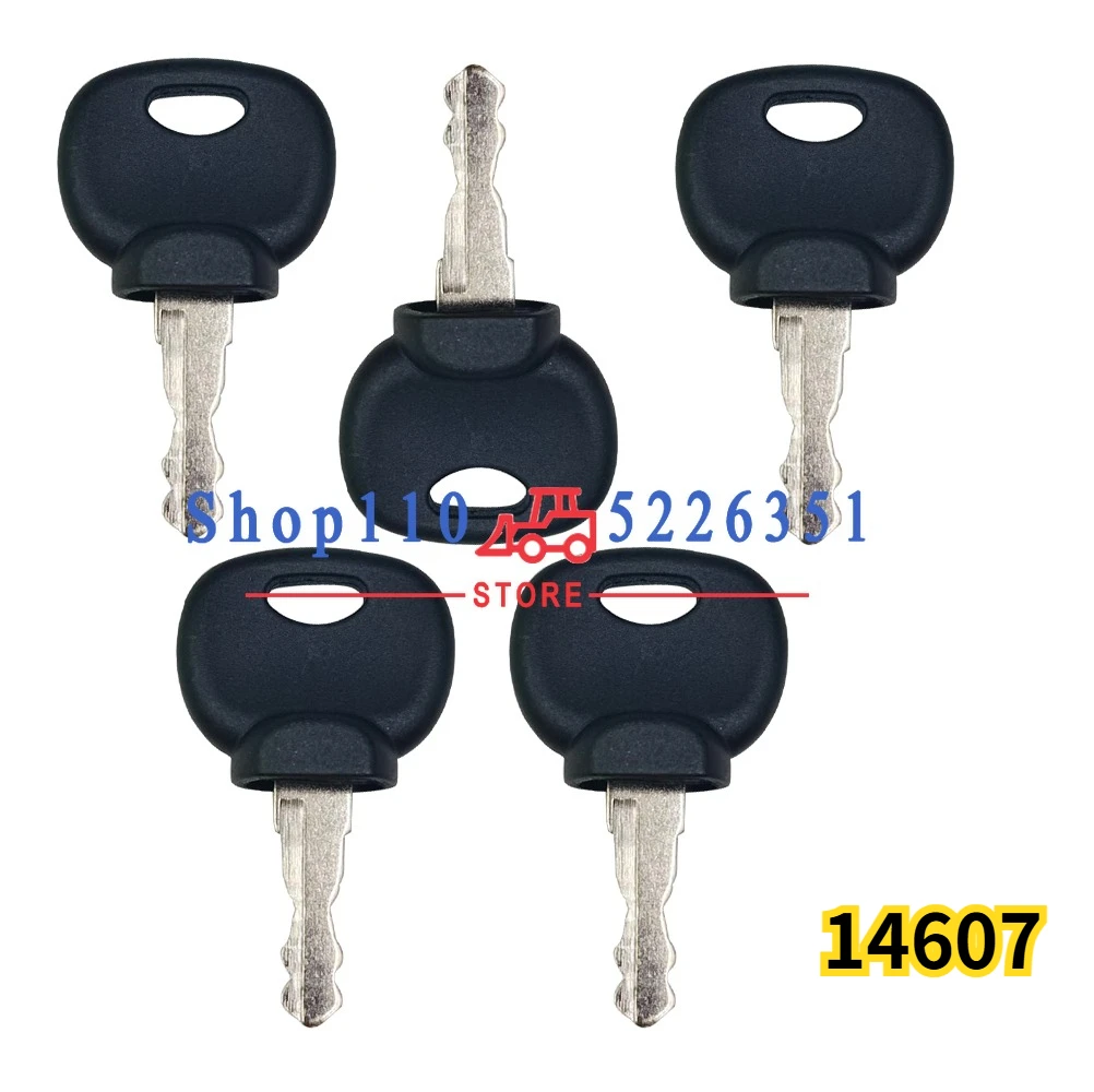 10/5/2/1PCS 14607 key 14707 Ignition For Wacker Neuson Bomag Hatz Manitou Tractor Excavator Heavy Equipment