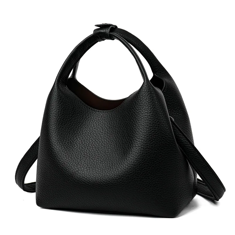 

2025 New Bucket Bag, Korean Style Niche Design Mother-Daughter Bag, Fashionable Women's Shoulder Crossbody Bag, Simple and Elegant Handbag, Commuter Shopping Tote Bag