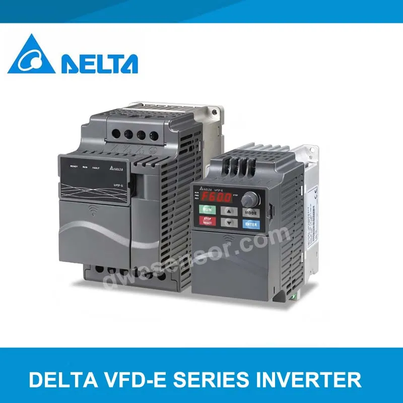 DELTA ORIGINAL VFD002E21T VFD004E21T VFD007E21T VFD015E21A VFD022E21A VFD004E43T VFD007E43T VFD015E43T VFD-E SERIES INVERTER