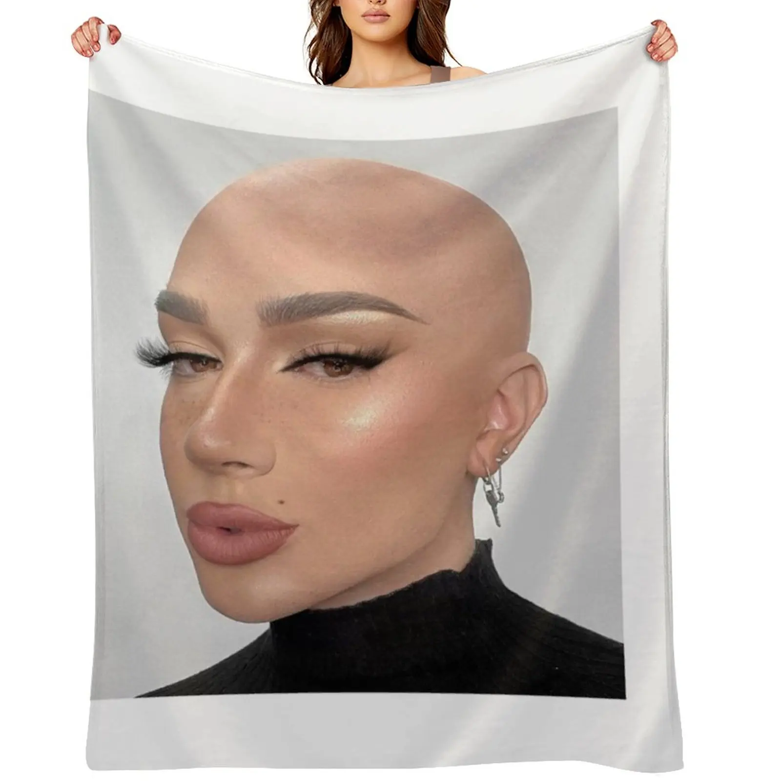 

James Charles Bald Throw Blanket halloween Plush Softest Soft Plaid Blankets