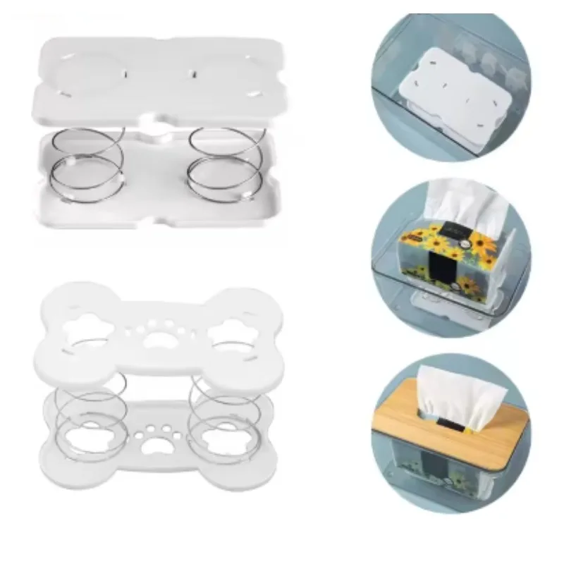 صندوق المناديل موزع الأنسجة الربيع التلقائي رفع الربيع تحميل الأنسجة صندوق مكتب المنزل المطبخ المرحاض قوس منظم مطبخ