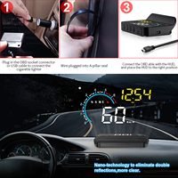 Car OBD2 GPS Dual System HUD M12 Head up Display On-board Computer Digital Speedometer Windshield Projector Auto Electronics