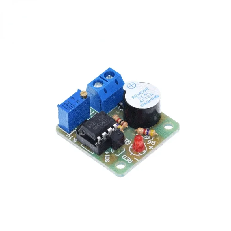 Accumulator Sound Light Alarm Board Buzzer 12V LM358 Prevent Over Discharge Controller Module Without Overvoltage Protection
