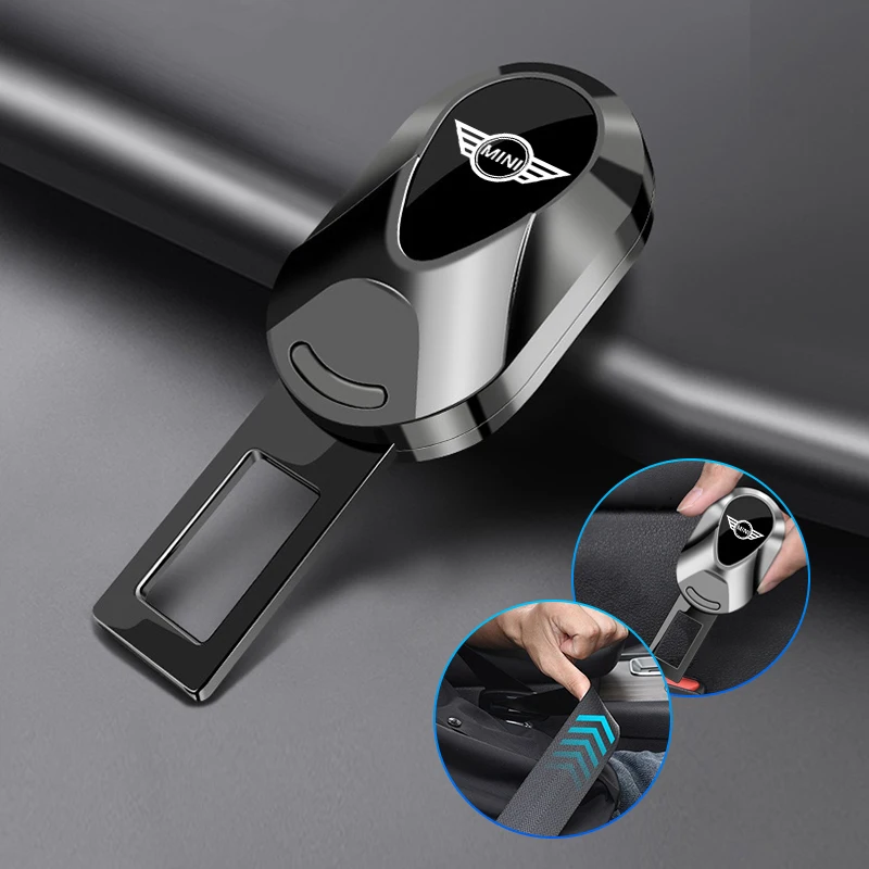 

Car Safety Belt Extension Plug Buckle Seatbelt Adjustable Extender For Mini Cooper One S JCW R53 R55 R56 R60 F55 F56 Countryman