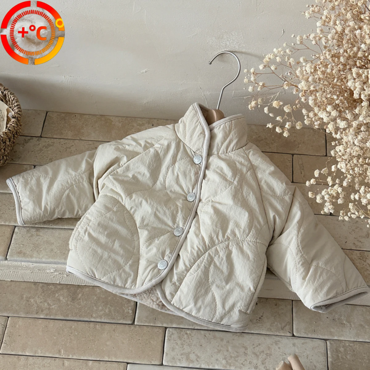 

Winter Baby Cotton Coat Solid Colour Buttons Jacket Top Kids Coat Lamb Fleece Jackets Children Clothes Overcoats Boys Girls