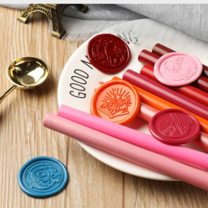 5PCS Stamps Wax Sticks for Melting Glue Gun Sealing Wax Sticks Wedding Party Invitation Sealing Wax for Classic Gifts Decoration