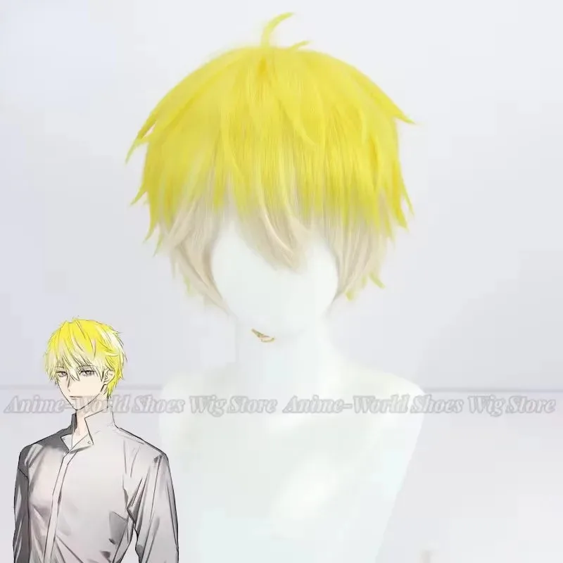 Парик для косплея Sonny Brisko You Turber NIJISANJI Золотисто-желтый и лимонно-желтый разноцветные синтетические волосы