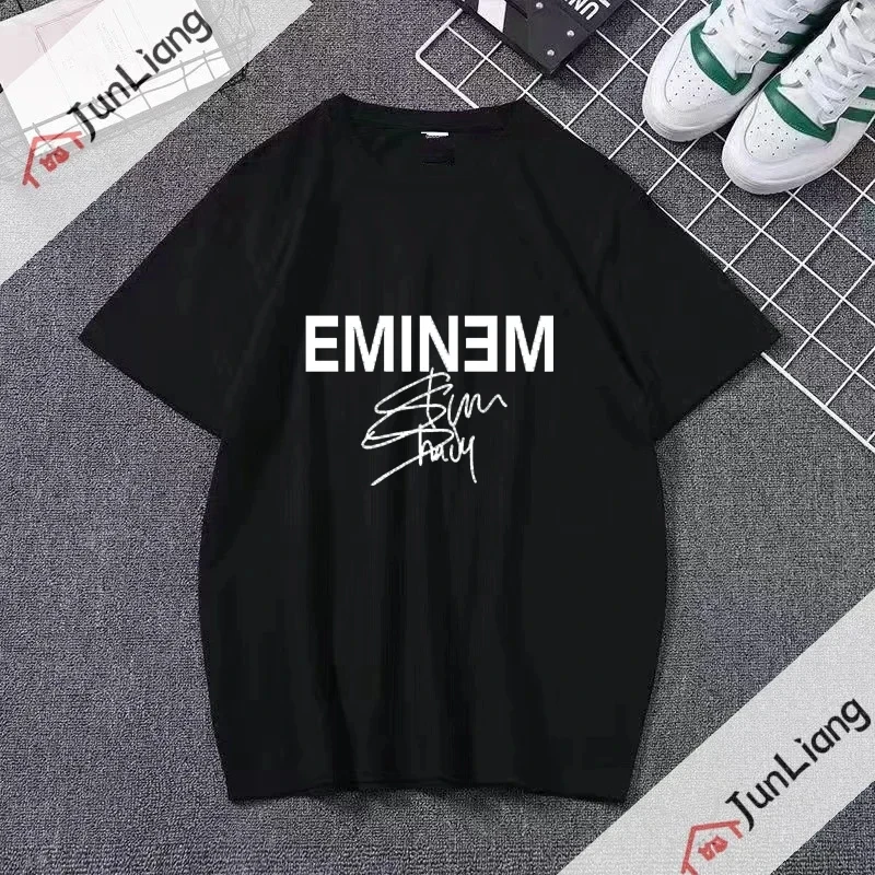 Summer Funny TShirt Slim Shady Eminem Dr.Dre Inspired Graphic Tee Fashion T-Shirt Oversized Casual Streetwear Cotton Tshirt