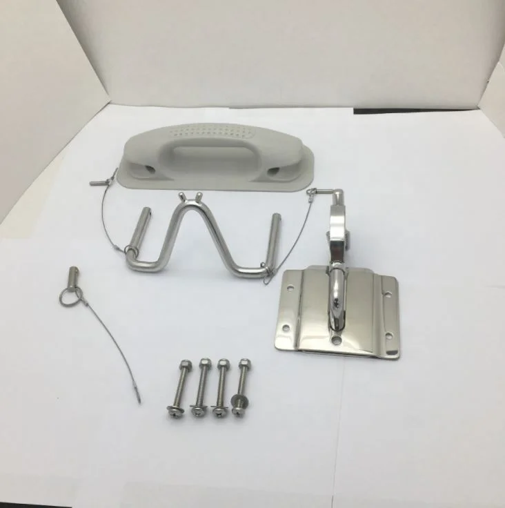Stainless steel new curved docking bracket set, boat suspension column set, hardware accessories for ships yachts and speedboats