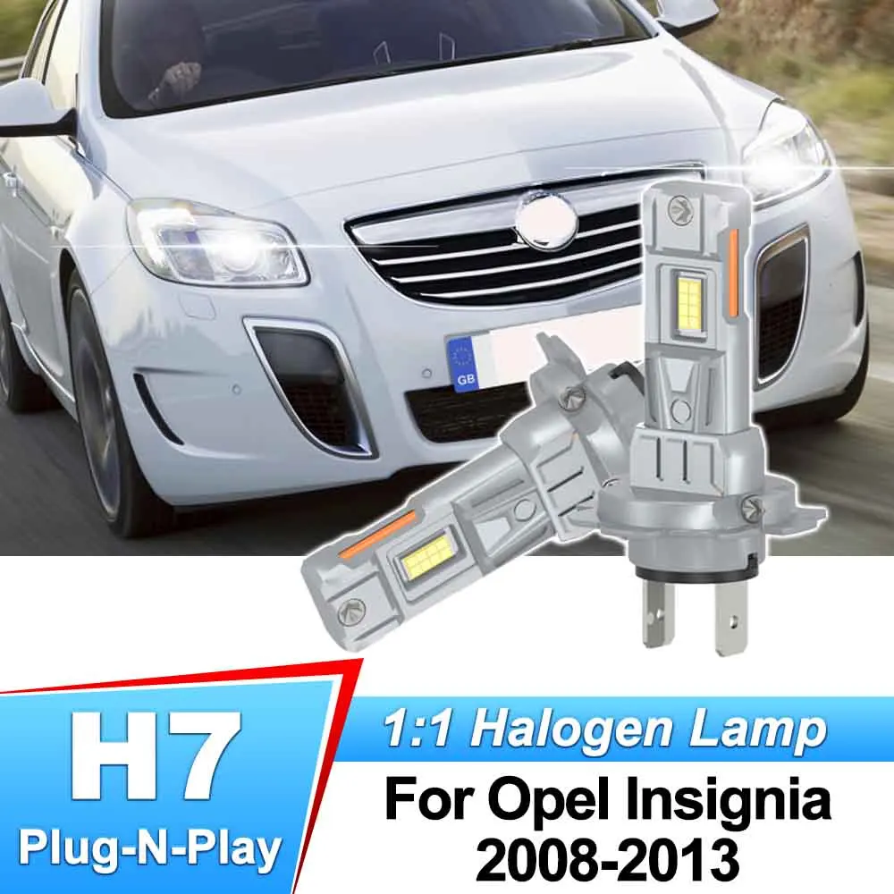 

2PCS H7 LED Headlight Bulb Light Auto Lamp Turbo Car Headlamp For Opel Insignia 2008-2013 H7 Low Beam Lamp 6000K White Plug&Play