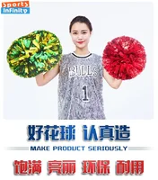 1pc Cheerleading Pom Poms with Handle Cheer Balls Big Gold Silver Red Yellow Blue Hand Dance Pompoms Accessories for Women Kids 4