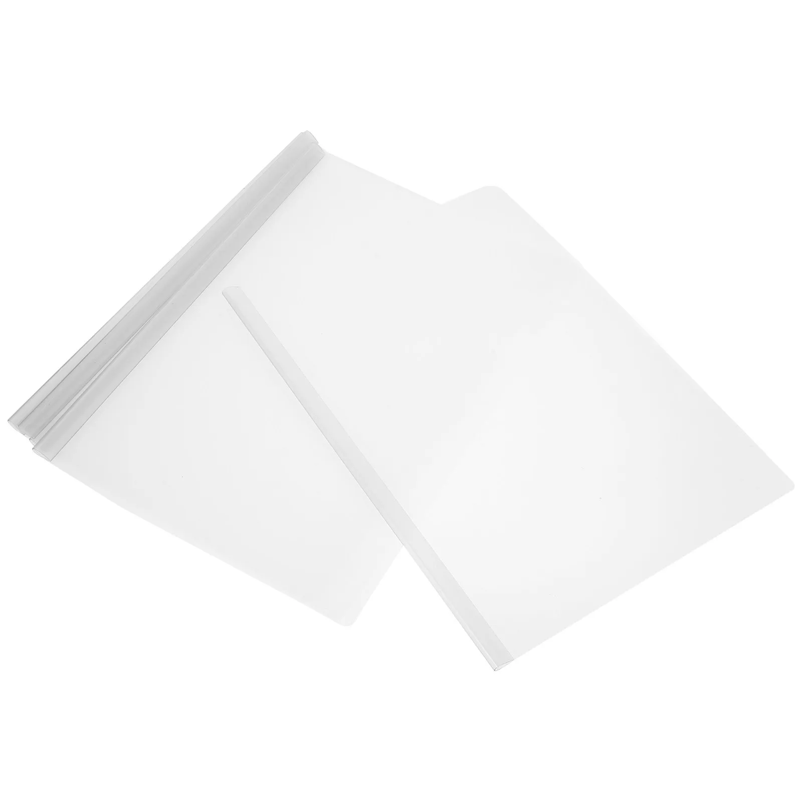 

10Pcs Transparent Sliding Bar Report Covers Plastic Clear File Folder Lever Clips A4 Document Holder Office File Organizer