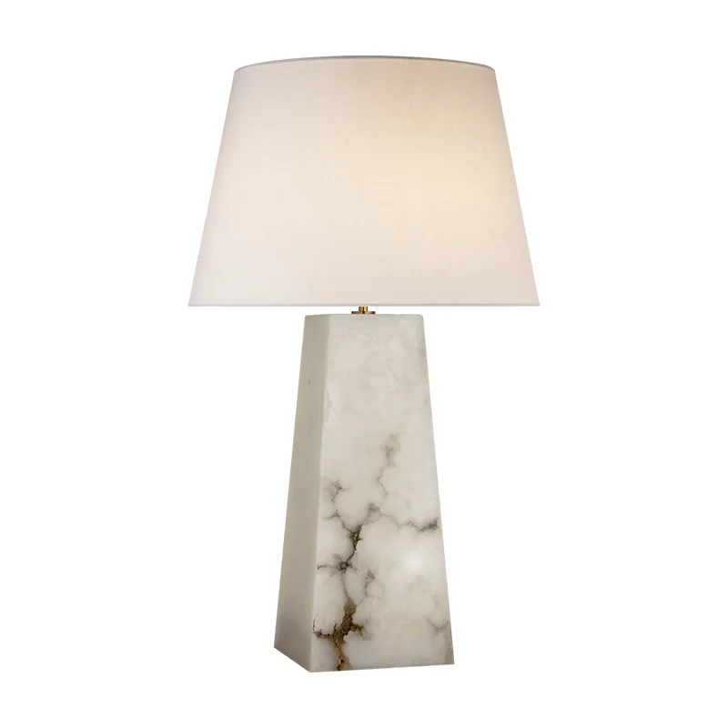 

Marble table lamp simple European American modern simple retro living room study bedroom bedside table lamp