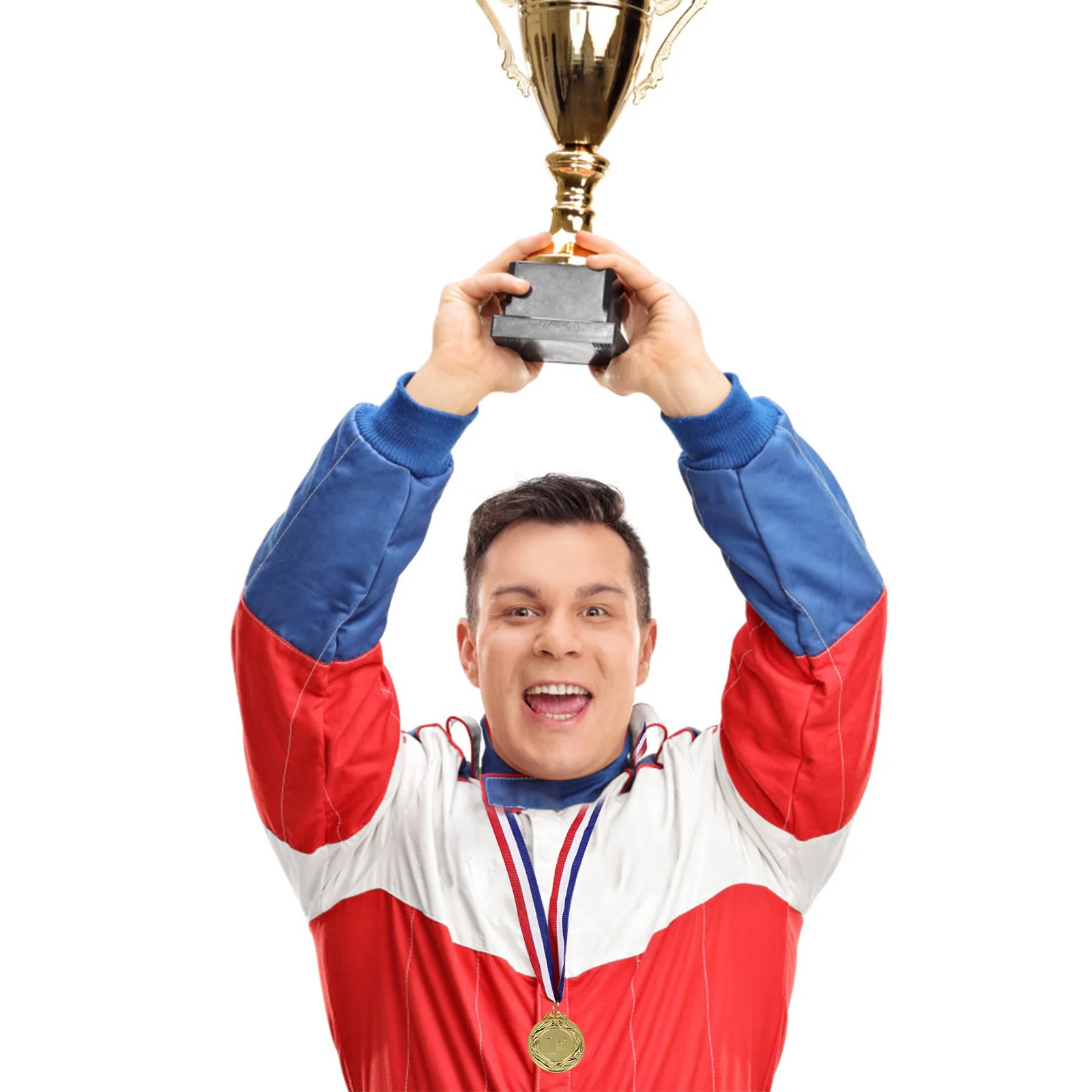 

6Pcs Award Medals for Kids Competition Sports Day with Neck Ribbons Premium Metal Medal for Children Students Game