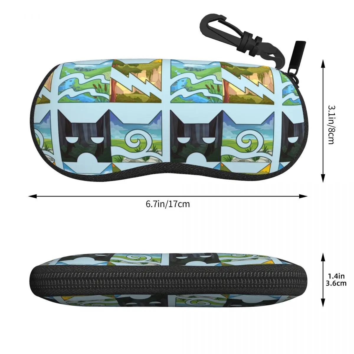 Four Warriors Warrior Cats Shell Glasses Case Protector Sunglasses Box Women Men Soft Eyeglasses Bag Pouch