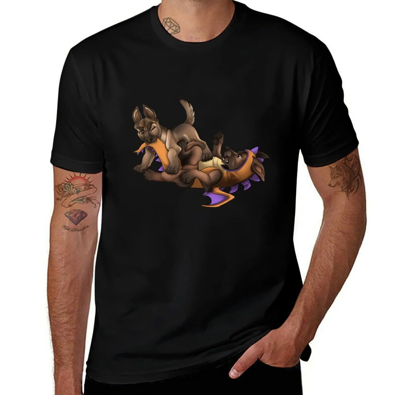 

Malinois Puppies // Romping Ratbags T-Shirt No Iron Casual Short Sleeve Top