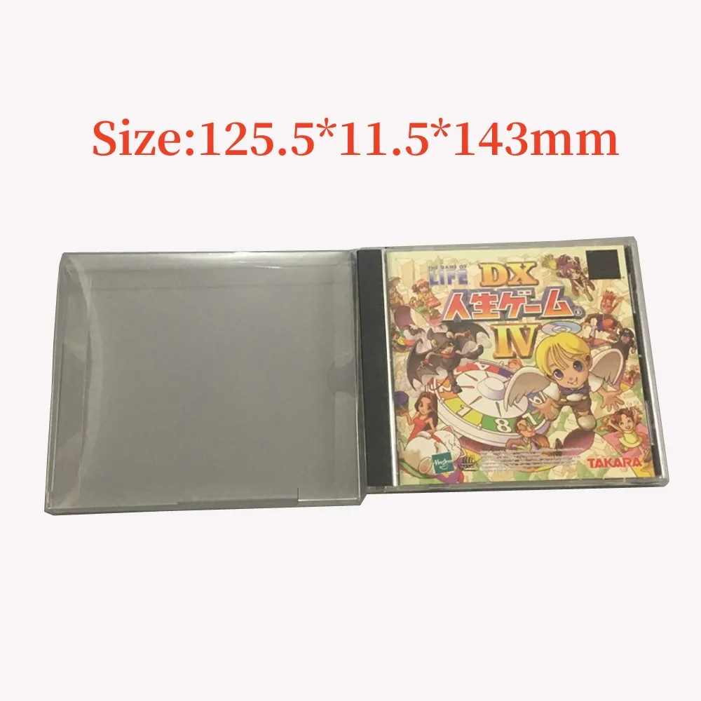 Clear transparent box For PS1 for sega dreamcast DC SS game card  collection display   storage 1CD PET  protective box