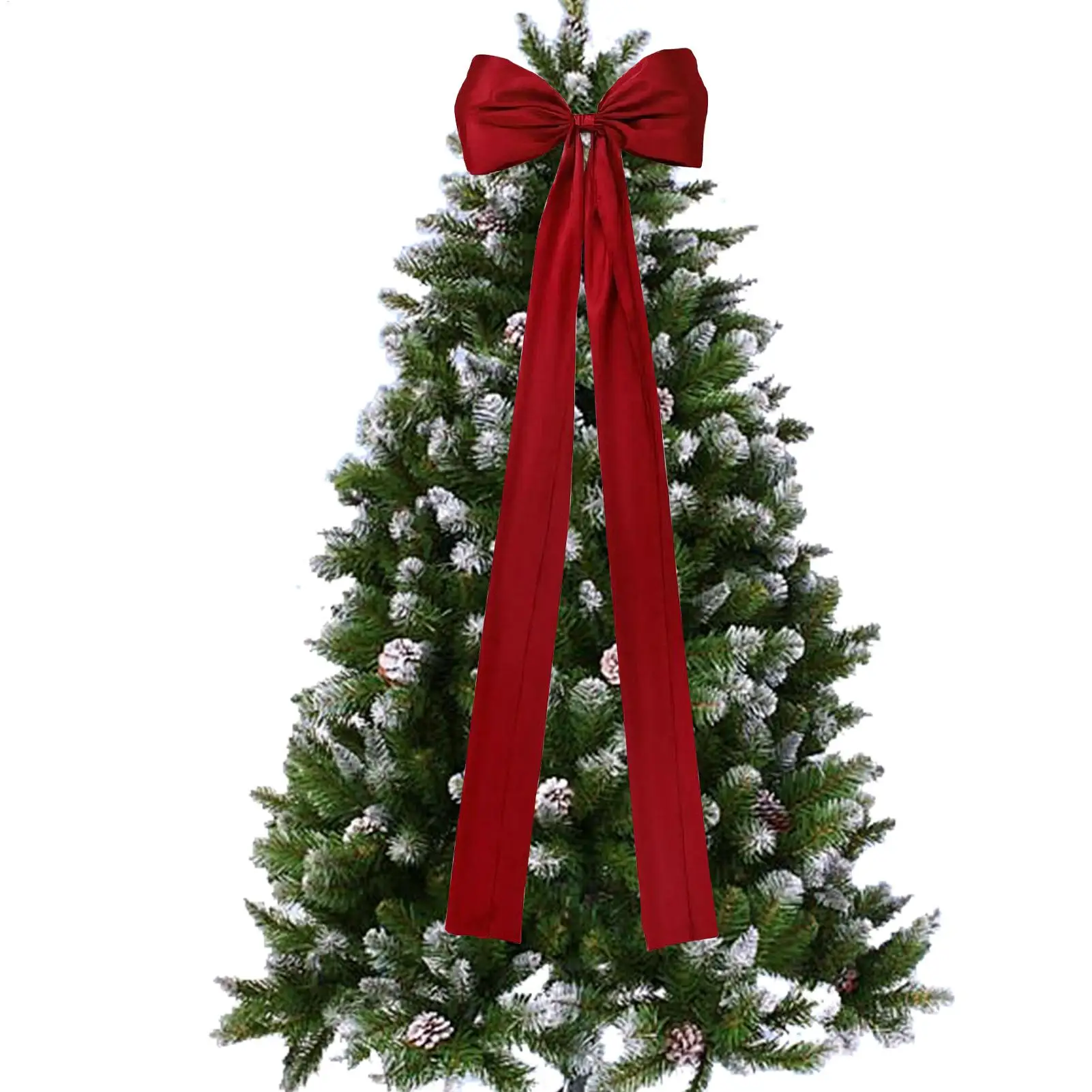 

Christmas Bow Large Satin Style Christmas Tree Ornament Festive Holiday Home Decor Gift Christmas Party Accessories