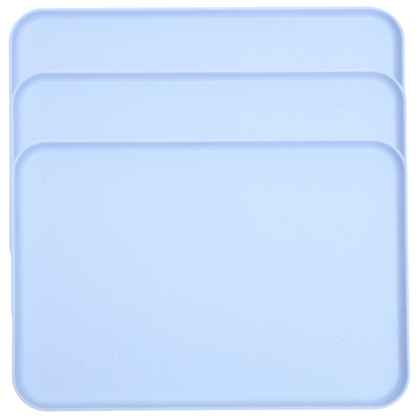 

3 Pcs Large Rectangular Plastic Fruit Tray 38cmx27cm Black Plates for Food Serving Platter Easy Clean Smooth Surface
