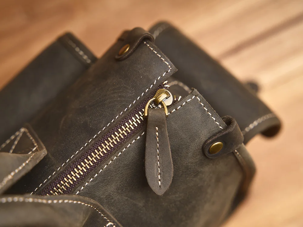 Nupugoo Vintage Echt leder Herren Aktentasche Umhängetasche verrückte Pferd Leder Handtasche mit 16-Zoll-Laptop – Detail 24