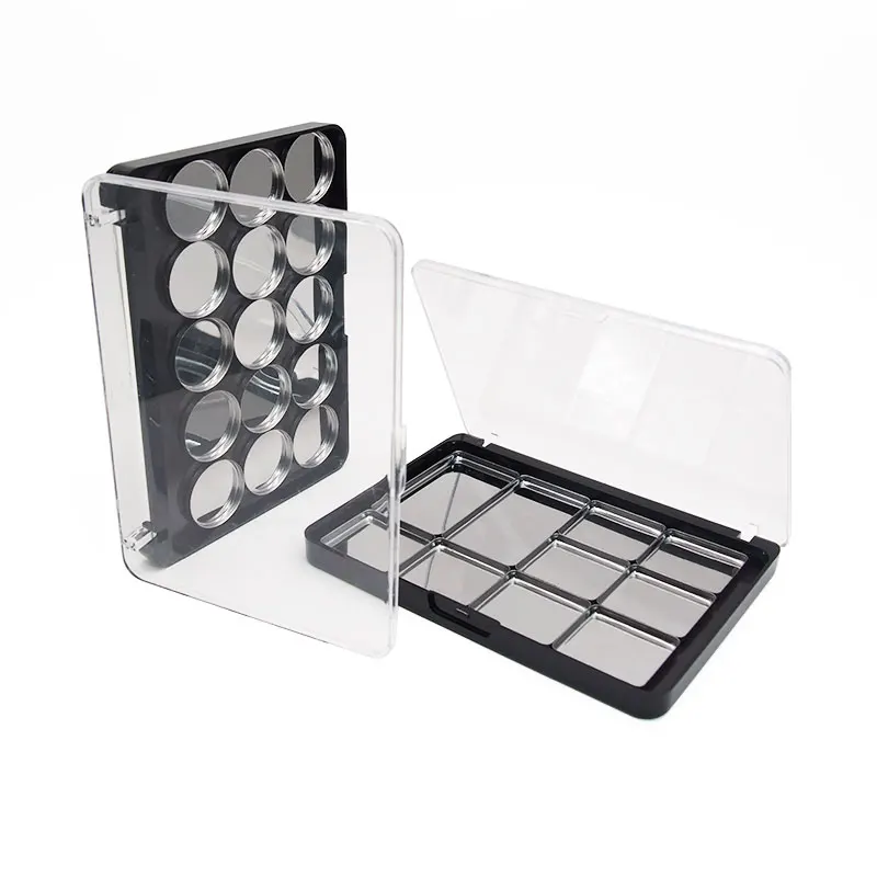 Caja magnética para sombra de ojos, bandeja vacía con capacidad de reparación de alto brillo, caja de almacenamiento para rubor, combinación de maquillaje, pestañas postizas, doble párpado st