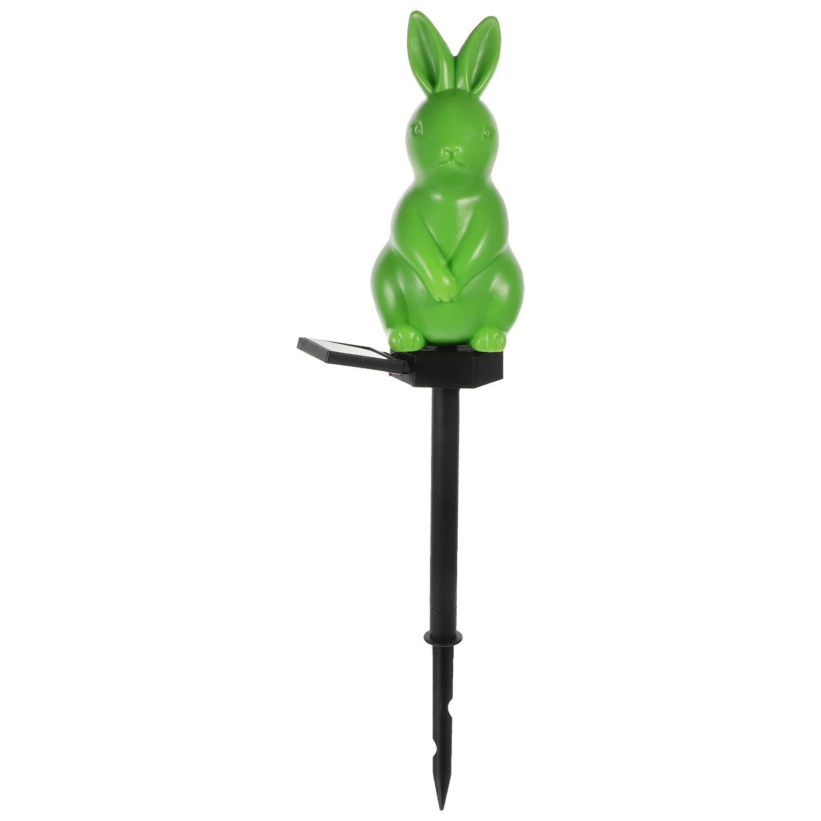 

Solar Rabbit Floor Lamp Powered Lights Bunny Decor Green Garden Decorations Outdoor