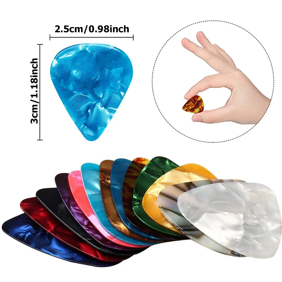36/54pcs 0.5mm ABS Guitar Picks, Durable Smooth Plectrums for Guitar Professional Premium Musical Instrument Accessories
