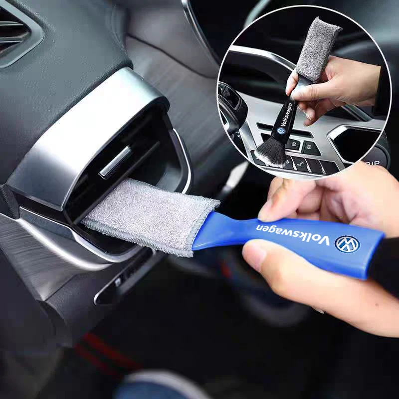 2 In 1 Car Accessories Interior Cleaning Brush Remove Dust Tool For VW Polo GOLF Sagitar Jetta Bora Lavida Tiguan Passat Santana