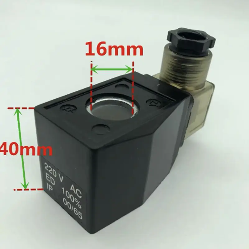 

Solenoid Water Valve Coil AB410 Inner Hole 16mm Height 40mm AC220V AC380V AC110V AC24V DC24V DC12V