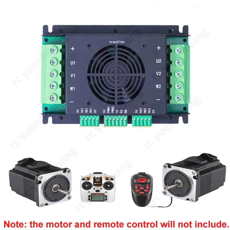 Controlador de motor de canal duplo sem escova, 24v 48v, 750w/800w/1000w/1500w, peças de reposição de controle de cubo para modelo de cortador de grama rc, 1 peça