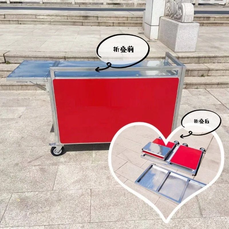 Stall trolley night market entrepreneurship foldable stall artifact supermarket promotion table booth movable display shelf