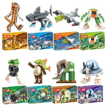 Italian Brainrot Tung Tung Sahur Figures Building Block Doll Tralalero Tralala Bombardino…