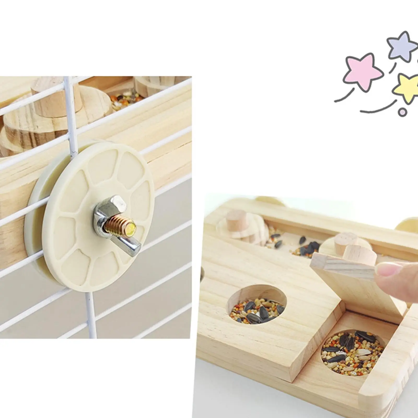 Fotografia 4: Brinquedo de Caça ao Alimento para Pássaros, Jogo de Forrageamento, Brinquedo Mental para Conures e Hamsters