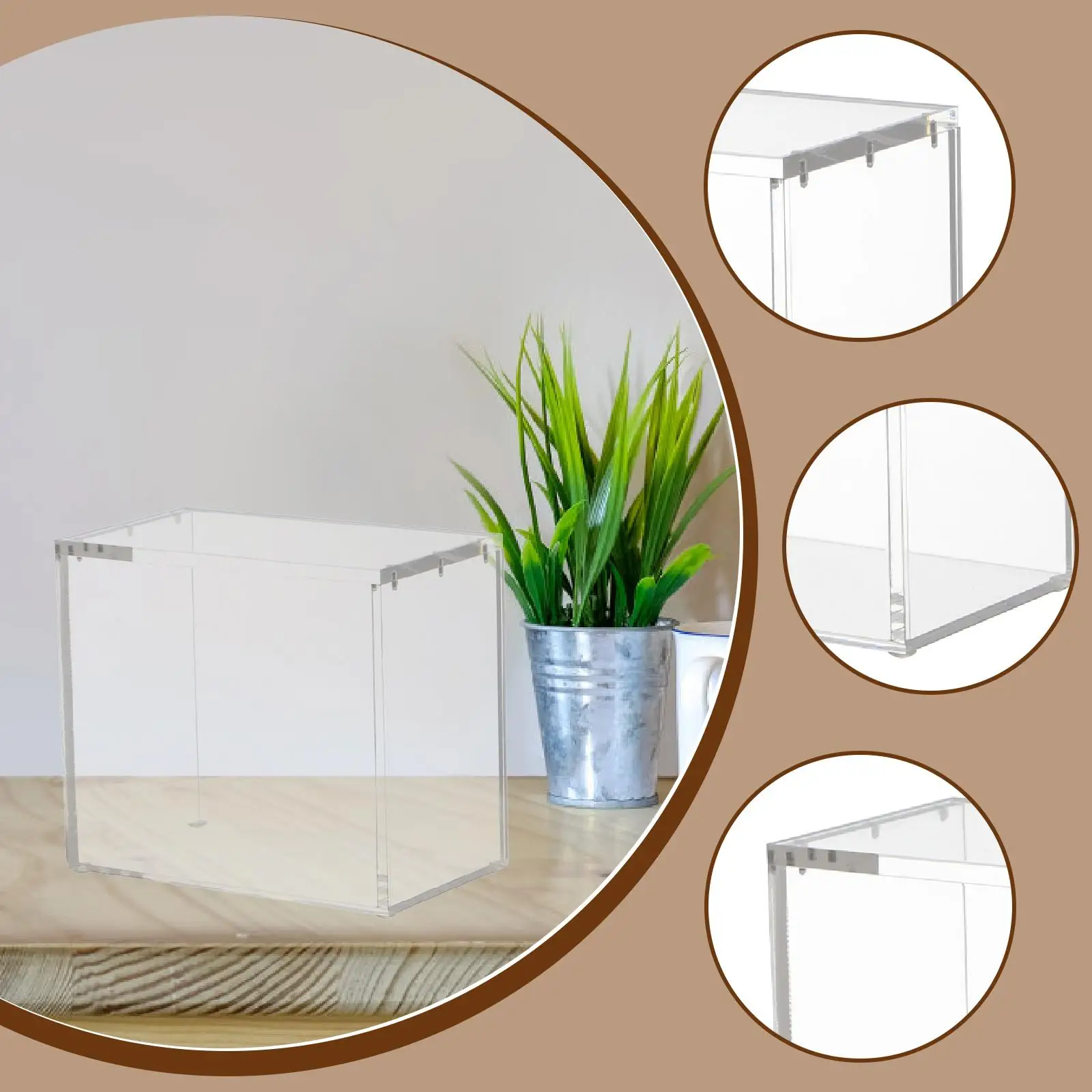 واضح الشكل عرض حالة التخزين المنظم هدية متعددة الوظائف شفافة الغبار الدمى الحديثة الشكل عرض الحاويات