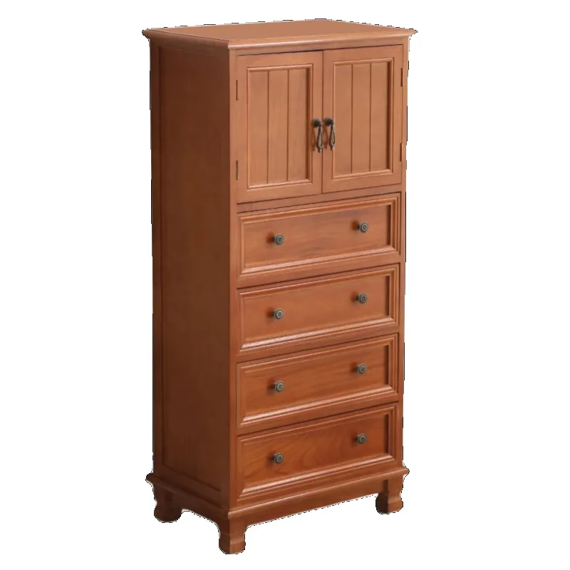 

Solid wood multi-layer integrated chest storage cabinet drawer simple living room locker bedroom bedside table simple