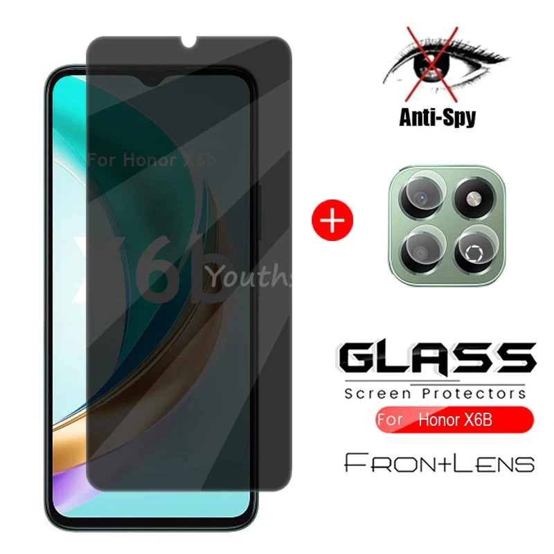 

Privacy Screen Glass Honor X6B Glass Anti-Spy Screen Protector Flim Honor X6B Tempered Glass Lens Protector Flim Honor X6B