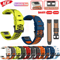 Watch Strap For Garmin Descent Mk3i Mk2i Mk2 Mk1 Fenix 8 51mm 6X 6 Pro 7X 7 Pro 5 Plus Quickfit 22 26mm Silicone Bands Bracelet