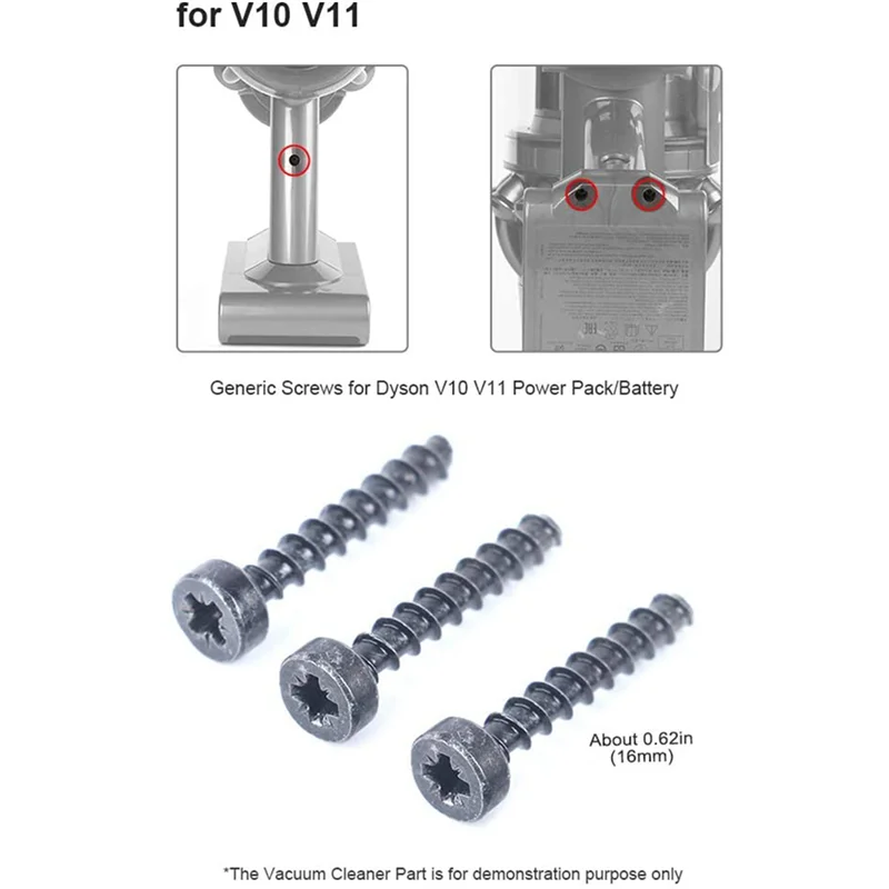 

A29R Set Of 18 Screws For Dyson Cordless V6 V7 V8 V10 V11 Vacuum Cleaner Power Pack/Battery